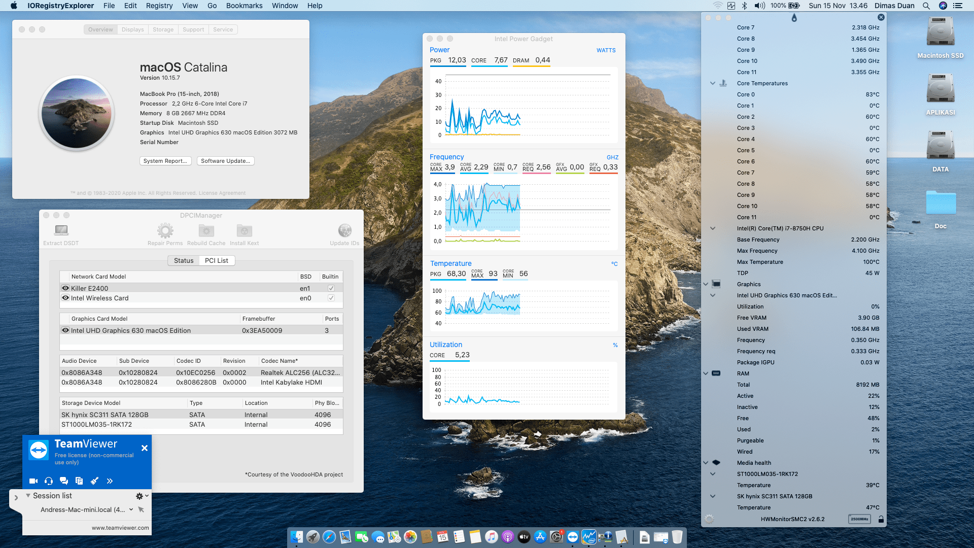 Success Hackintosh macOS Catalina 10.15.7 Build 19H2 in Dell Inspiron G5 15-5587